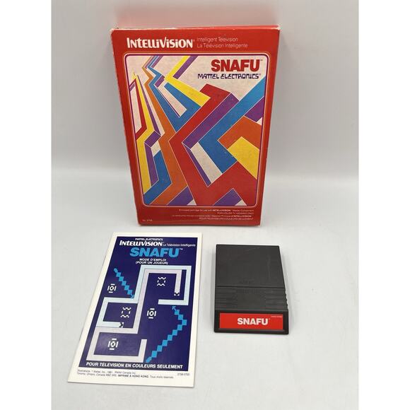 SNAFU Intellivision Inc. Video Game. Complete In Box with manual & Overlay - Picture 2 of 11